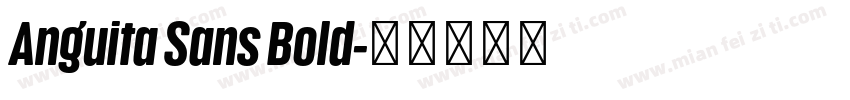 Anguita Sans Bold字体转换